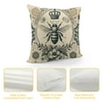 thumbnail image 4 of GOSMITH Decorative Throw Pillow Cover Farmhouse Crown Bee Cushion Case Square Shape for Couch Bed Sofa Car, 4 of 5