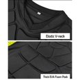thumbnail image 4 of Breezora Football Impact Shirt Padded Compression Top with Chest Rib Shoulder Back Protection Breathable Training Gear S Size Black, 4 of 6