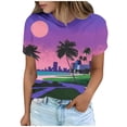 thumbnail image 1 of Tops de Ajuste Suelto para las Mujeres Sudadera de Manga Corta, Camiseta Casual Impresa para el Uso Diario de Primavera Y Otoño, 1 of 5