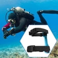 thumbnail image 4 of Adaptador para tanque individual, placa trasera para buceo, soporte para buceo libre subacuático, correa nailon estable para botella buceo. Azul, 4 of 7