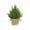 A, variant on Mini Christmas Tree in Burlap Bag - Small Artificial Tabletop Xmas Tree for Home Office Desk Decor, Green Christmas Tree with Pot, Holiday Decoration Idea, 12.99*8.66in