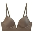 thumbnail image 1 of Cathalem Smooth Bras for Women Seamless Rib Bralette ComfortFlex Fit,Coffee 34, 1 of 5
