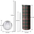 thumbnail image 5 of 20oz Green and Red Christmas Plaid Pattern Skinny Tumblers Stainless Steel Tumbler with Lid and Straw,Vacuum Insulated Double Wall Travel Tumbler Cups with Cleaning Brush for Coffee,Tea, 5 of 6