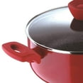 thumbnail image 3 of Bellini Plus Red Casserole Or Biryani Pot Or Handi With Glass Lid, 32 Cm, 9 Liters | Induction Base, Gas Ready, Non Stick, 3 of 4