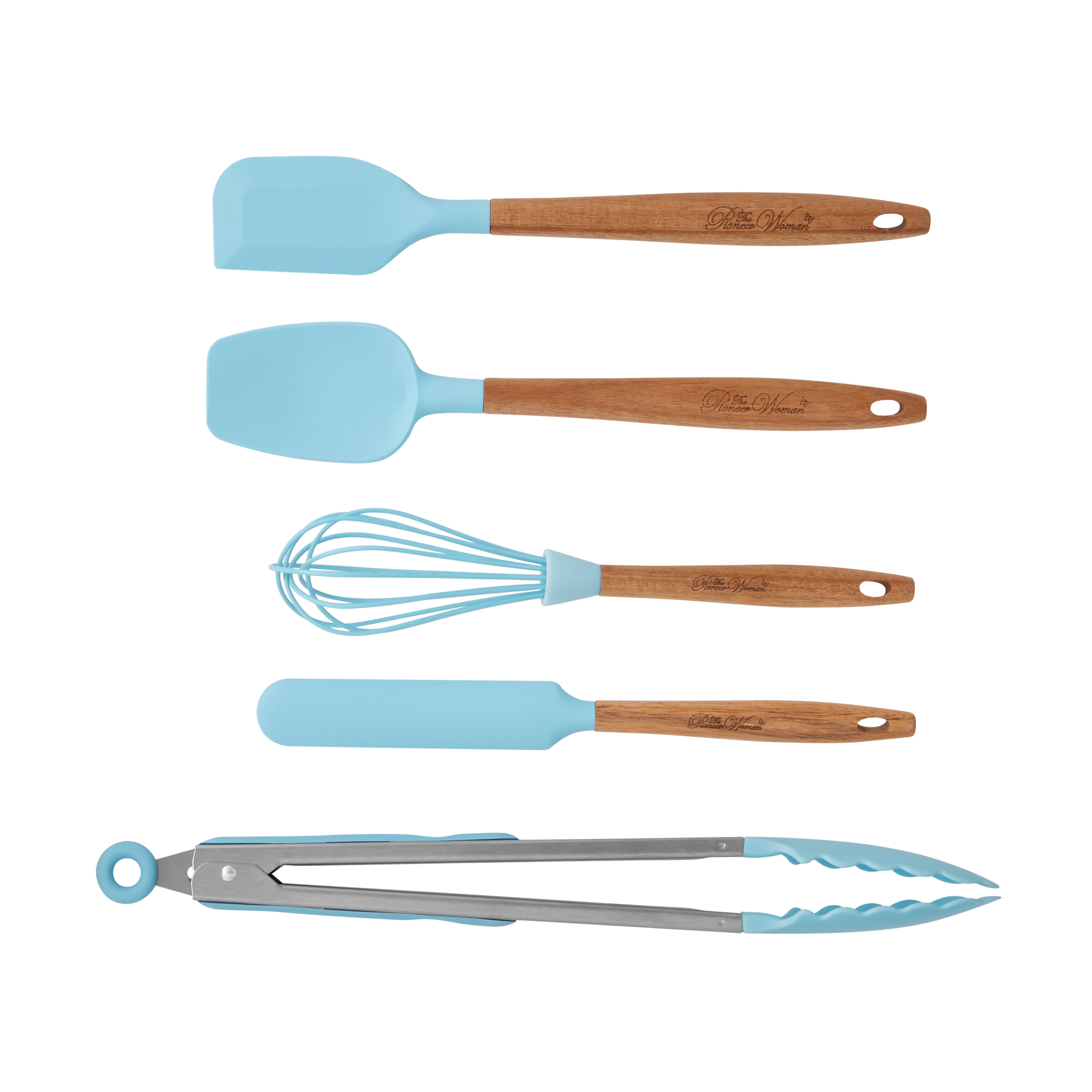 The Pioneer Woman 10-Piece Silicone-Tipped Utensil Set, Blue photo 8