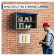 thumbnail image 5 of Metal Storage Cabinet Blue&Gray Wall Cabinets with Shelf and Locking Door - Wall Mounted Storage Cabinet for Garage Warehouse Home Office - Assembly Required, 5 of 8
