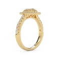 thumbnail image 4 of AFFY Double Halo Solitaire Engagement Ring for Women, 0.95 Carat (ctw) Emerald And Round Cut Lab Grown Diamond Ring In 14K Yellow Gold Over 925 Sterling Silver F-G-H, SI Quality Ring Size-10, 4 of 6