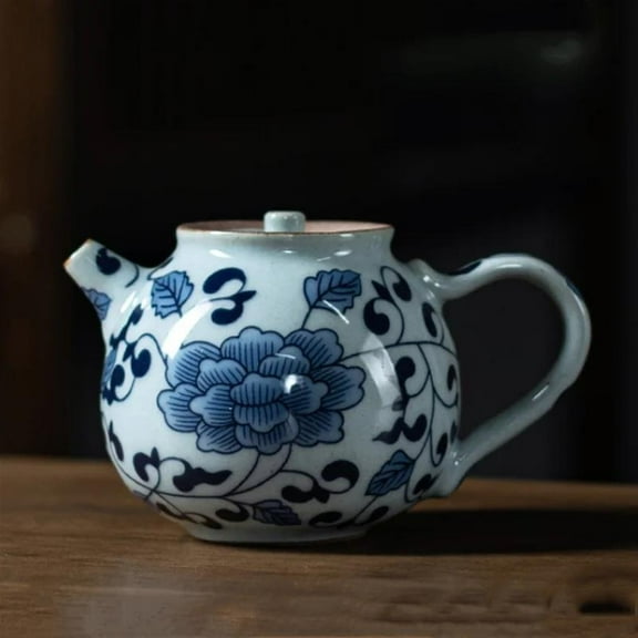 Chinese Tea Set 130ml Handmade Small Capacity Ceramic Tea Pot Travel Portable Kettle Vintage Blue And White Porcelain Teapots