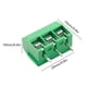 thumbnail image 2 of Conector de bloque de terminales KF301 Montaje en PCB Paso de tornillo 50 mm (3P) Verde 10 piezas, 2 of 3