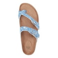 thumbnail image 2 of Time and Tru Women's Asymmetric Strap Flat Footbed Sandals, Sizes 6-11, Wide Width Available, 2 of 5