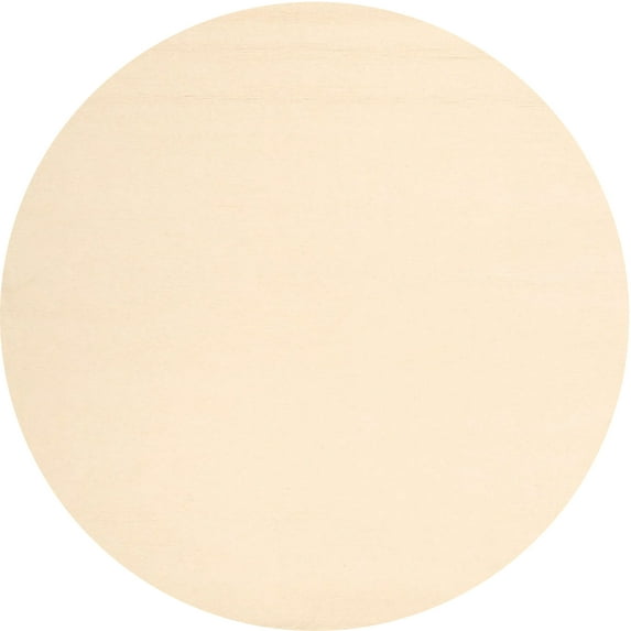 Ahgly Company Indoor Round Contemporary Golden Blonde Gold Solid Area Rugs, 3' Round