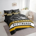 thumbnail image 3 of Erosebridal Pittsburghp Bedding Sets Twin Size,yellow Stripes Comforter Sets with Sheets,Rugby Helmet Bed in a Bag Twin Size,Stylish Living Room Decoration Reversible,7-Piece, 3 of 6