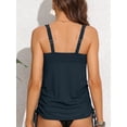 thumbnail image 5 of Charmo Side Drawstring Swim Tops for Womens Ribbed Tankini Tops Padded Bikini Tops(No Bottoms), 5 of 5