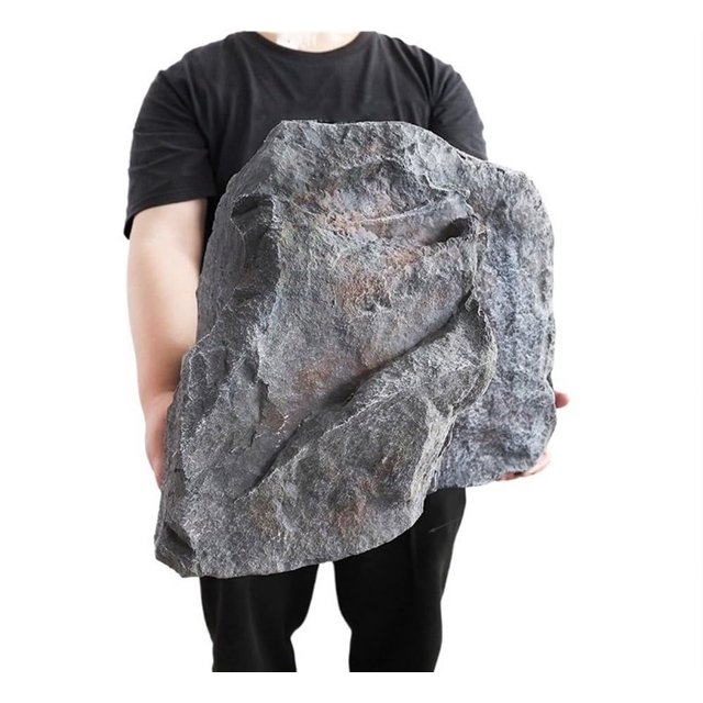 Fake Rocks, Well Covers for Yard Decorative, Artificial Landscape Enclosure Stone, PU Foam Fake Rock, Versatile Fake Rocks for Seamless Outdoor Beautification, Decorative Septic Tank Covers(Color:Gray