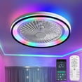 thumbnail image 4 of White 48-Inch Ceiling Fan with Dimmable LED Light & Remote, DC Motor 5 ABS Blades (14.6"H, 15.7lbs, ETL Certified), 4 of 12
