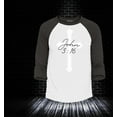 thumbnail image 2 of Shop4Ever Men's John 3:16 Bible Verse Script Cross Raglan Baseball Shirt XXX-Large Heather Grey/Black, 2 of 4