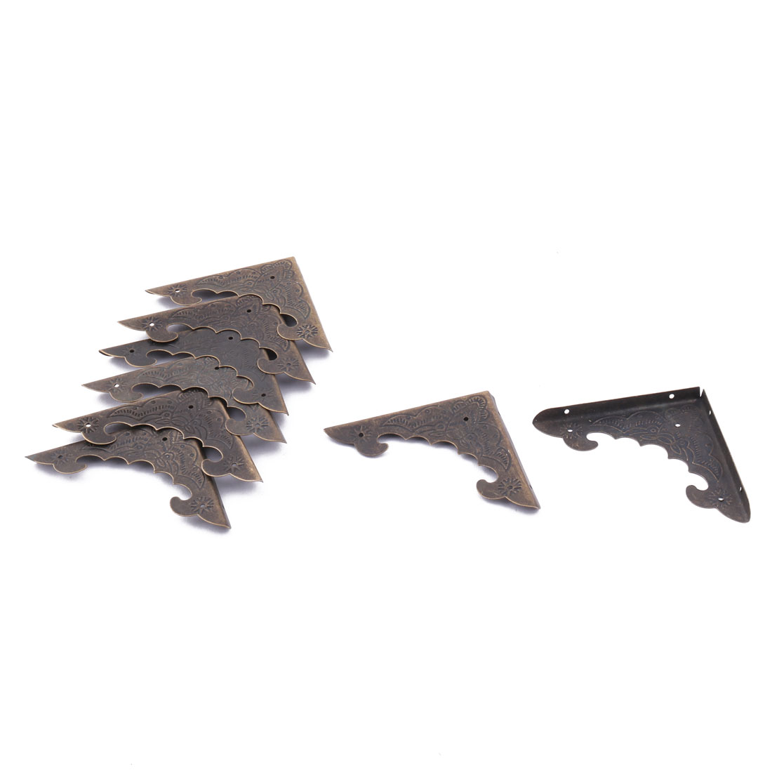 Wood Screws Decorative Black Box Corners With Screws 8pcs