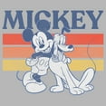 thumbnail image 2 of Men's Mickey & Friends Retro Pluto and Mickey Mouse Long Sleeve Shirt Athletic Heather Small, 2 of 4