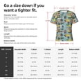 thumbnail image 2 of Yiaed Hawaiian Style Print Mens Short Sleeve Tight Fit T-Shirt, Crewneck Casual Tee-Small, 2 of 5