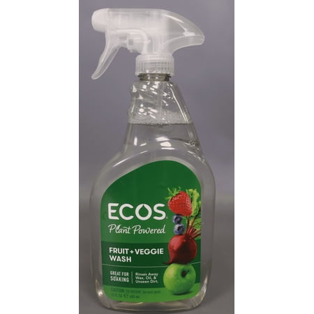ECOS Plant Powered Fruit & Veggie Wash, 22-Ounce