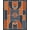 Orange Gray White, Pattern 2, variant on Design&I 6'x9' Washable Area Rug Deep Brown Basketball Court Design Arc Vibrant Ball Centerpiece, Mirrored Symmetry for Queen Size Bedroom, Under Bed, Sleek Flatweave Pet Friendly