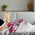 thumbnail image 3 of Girl Slogan Soft Flannel Fleece Throw Blanket, Girl Boss Wording on Paintbrush Strokes Inspirational Lifestyle, Cozy Plush for Indoor and Outdoor Use, 60" x 80", Raspberry Black, by Ambesonne, 3 of 5