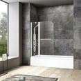 thumbnail image 2 of Vinnova 318139-HD-PC 39 x 55 in. Canteras Hinged Frameless Tub Door, Polished Chrome, 2 of 7