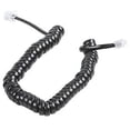 thumbnail image 1 of 9.3" Black Rj9 Telephone Modem Coiled Cord Cable - Phone Accessories, 1 of 5