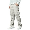 thumbnail image 6 of Matchstick Men's Retro Relaxed Plus Size Cargo Pants with Multi Pockets, 6 of 8