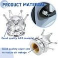 thumbnail image 2 of LLC Universal Crown Valve Caps (4-Pack) - White Crystal Rhinestone Chrome Car Covers, 2 of 5