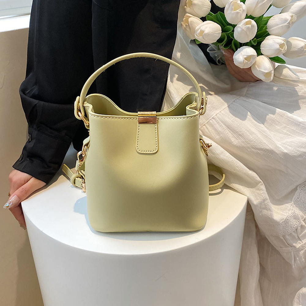 Leather Bucket Crossbody Bag for Women Medium Hobo Purse Handbag Fashion Ladies Top Handle Tote Shoulder Bag