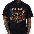 thumbnail image 3 of 250th Anniversary Mens Patriotic T Shirts USA Flag Retro 1776-2026 Graphic Tee for Men Vintage Independence Day Crewneck Tshirt 2, 3 of 6