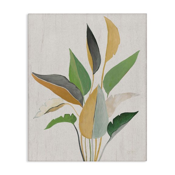 Stupell Industries Scandinavian Neutral Botanical Leaves Canvas Art, 36 x 48, by Janet Tava