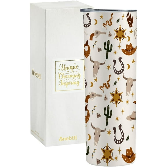 Western Gifts For Women Men, Stainless Steel 20OZ Tumbler with Lid and Straw for Christmas, Thanksgiving, Birthday