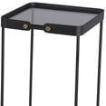 thumbnail image 3 of Accent Table with Smoked Glass Top, Set of 2, Black,Saltoro Sherpi, 3 of 5