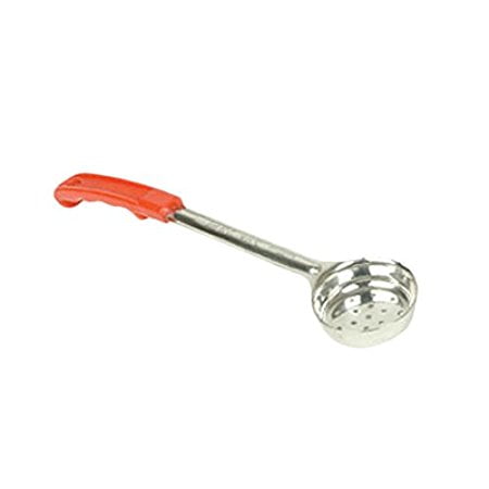 Perforated Ladle - Thunder Group Perforated Portion Controller 1-Piece Construction Ladles with Plastic Ivory Handle, 3-Ounce