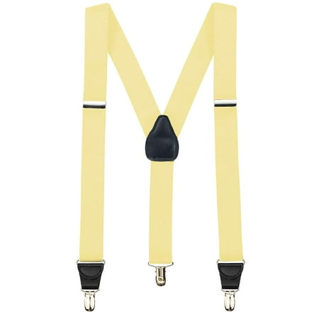 Navy Regimental - Hold'Em Suspender for Men Made in USA Y-Back Genuine Leather Crosspatch Clip on tuxedo suspenders Many Colors Available
