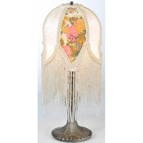 Meyda Tiffany - 109198 - One Light Accent Lamp - Fabric & Fringe - Antique