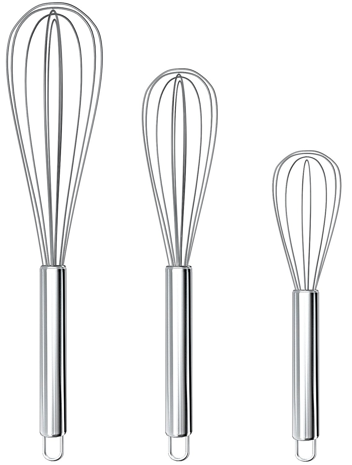 Classic Cuisine HW031029 Stainless Steel Wire Whisk (Set of 3)