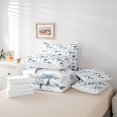 thumbnail image 6 of meiyoeat Soft Ocean Animal 7 Pieces Full Size Bedding Sets For Boys,Shark Pattern Full Size Bed in a Bag,Reversible, 6 of 7