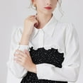 thumbnail image 3 of CAILDANL Fake Collar Long Sleeves Detachable Half Shirt Victorian Blouse Top for Women, 3 of 5