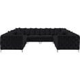 thumbnail image 3 of Meridian Furniture Tremblay Black Velvet Modular Sectional, 3 of 4