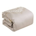 thumbnail image 4 of 7-Pieces Mahalia Gold Ornate and Taupe Comforter Set King Size, 4 of 7