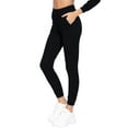 thumbnail image 2 of Women's Solid Print Casual Slim Fit Joggers, Black L, 2 of 3