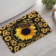 thumbnail image 2 of Black Butterfly Sunflower Pattern Bathroom Rugs Mat,Non Slip Microfiber Bathroom Rug,Rubber Backing,Soft Bathroom Mats for Bathroom Floor,Tub and Shower,17x27in(43x68cm), 2 of 5