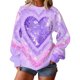 thumbnail image 2 of Uootdi Valentine's Day Sweatshirt for Women Crew Neck Love Heart Printed Graphic Sweatshirts Casual Holiday Long Sleeve Graphic Tee Tops Gift, 2 of 9