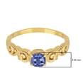 thumbnail image 3 of 925 Sterling Silver Gold Vermeil Tanzanite Cushion 6mm Women's Solstic Mother's Day Gift Ring, 0.75 Ct, 3 of 4