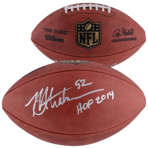 Michael Strahan New York Giants Autographed Duke Pro Football with "HOF 2014" Inscription