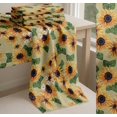 thumbnail image 6 of Soimoi Beige Cotton Voile Fabric Leaves & Sunflower Floral Fabric Prints By Yard 42 Inch Wide, 6 of 7
