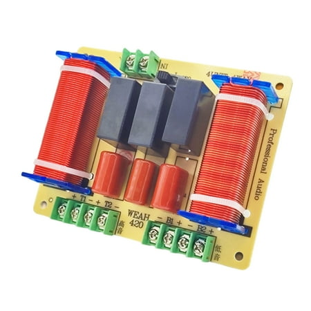 ROCKROK Speaker Crossovers Filters 400W Capacity 4 Way Audiophiles Frequency Adjustment